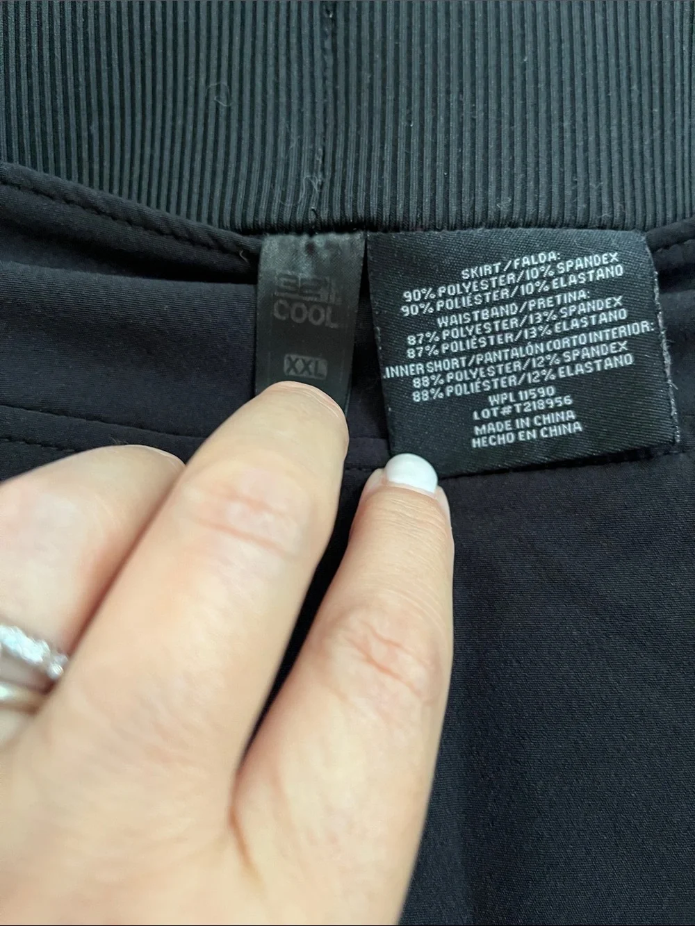 Women’s Black Mini Skirt with Elastic Waist and Pockets